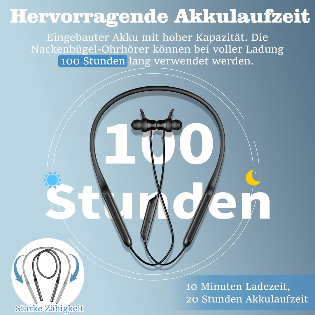 N1 Sport Bluetooth 5.2 Kopfhörer in Ear mit 100 Std, kopfhörer kabellos mit IPX6 Wasserdicht, Noise