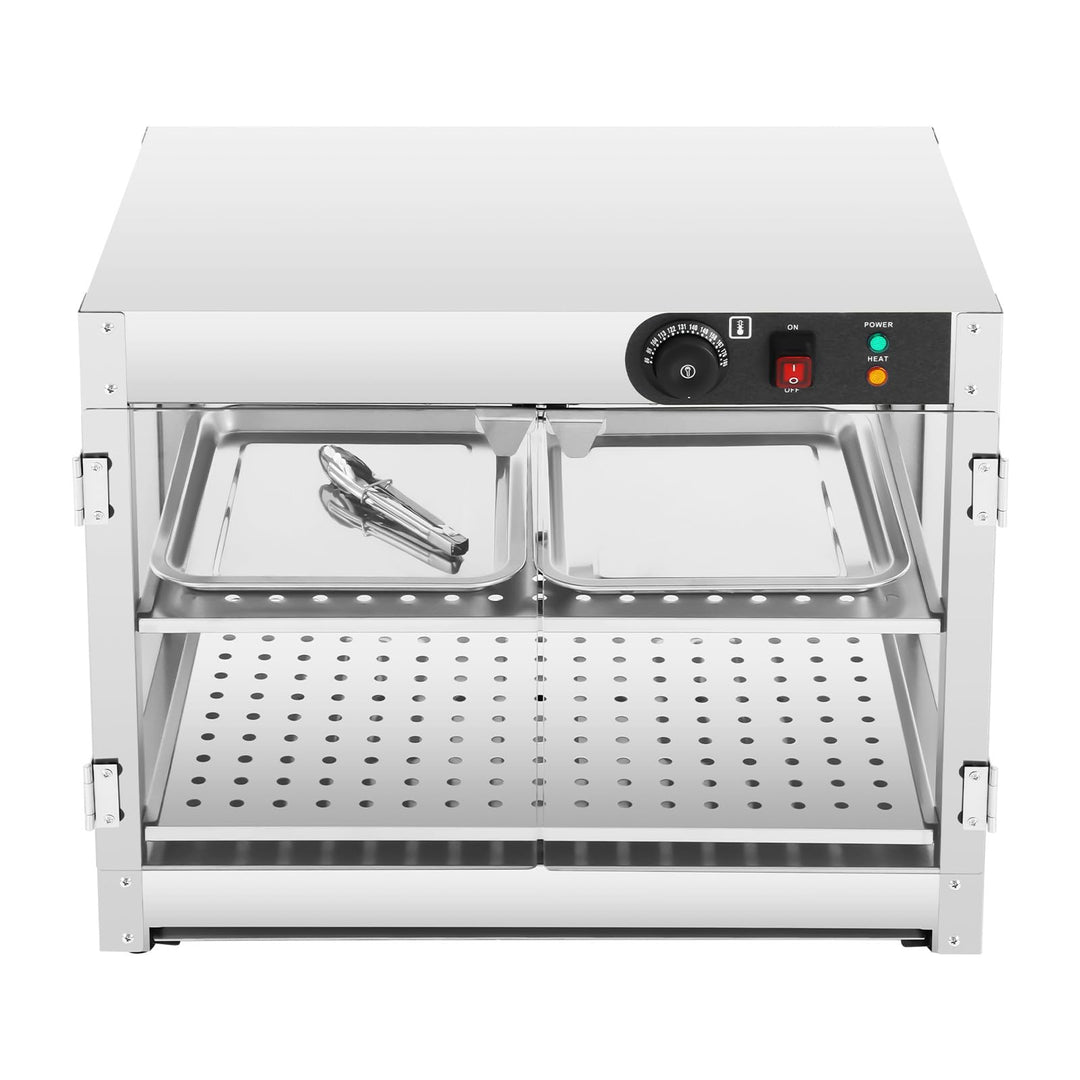 800W Wärmeschrank Lebensmittelauslage Vitrine Oben montiert Warmhaltetheke 30-85°C für Warmhaltethek