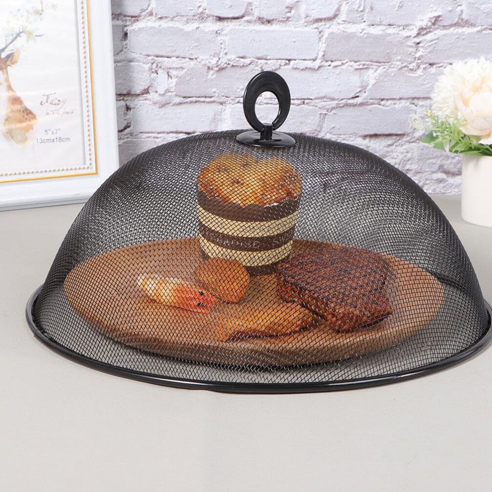 Cabilock 4 Stücke Metall Fliegenhaube Lebensmittel Abdeckhaube Speiseschirm Kuchenhaube Mesh Kuchen
