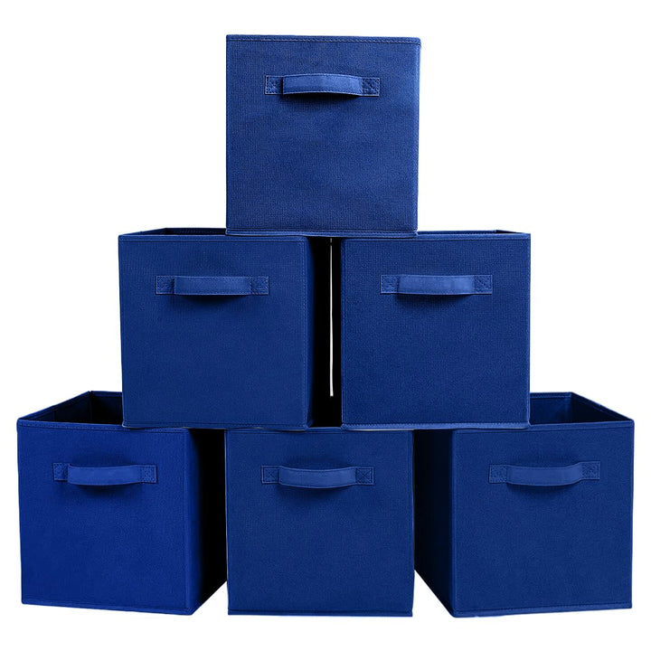 PowerKing Aufbewahrungsbox, 6er faltbar Aufbewahrungswürfel Aufbewahrung Box Organizer aus Stoff in