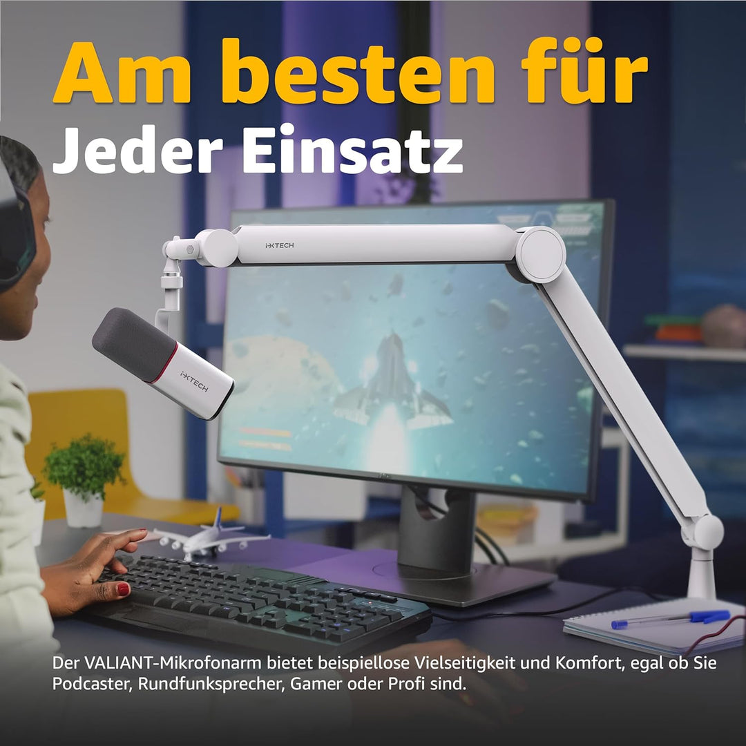 IXTECH Mikrofonarm für Rode Shure Sm7b Blue Yeti Hyperx Quadcast Gaming Mikrofon Halterung Mikrofons