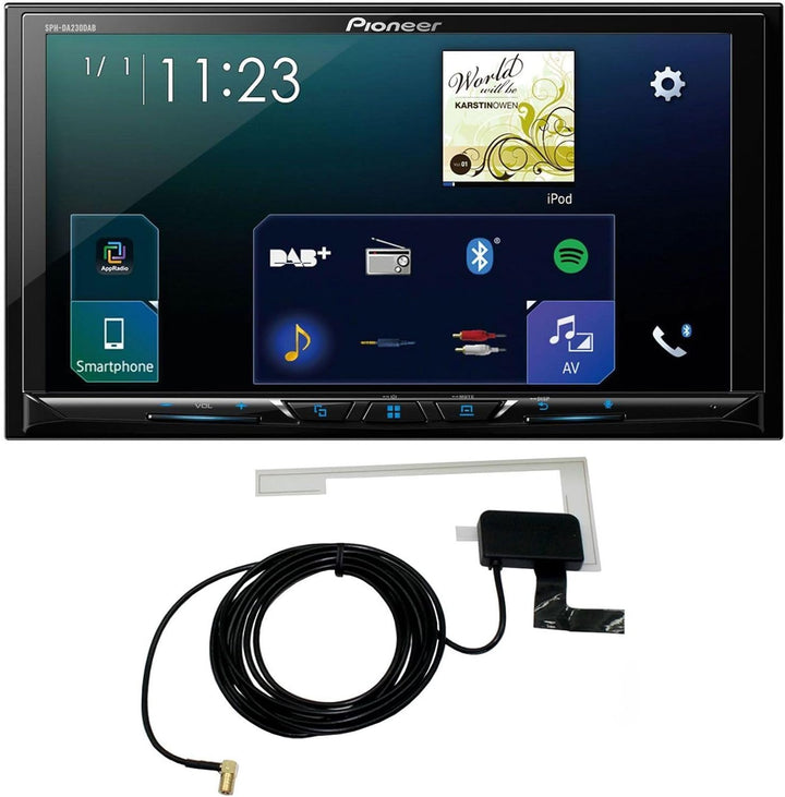 Pioneer SPH-DA230DABAN inkl. DAB Antenne , 6,8" 2DIN Mediareceiver mit Apple CarPlay, Android Auto,