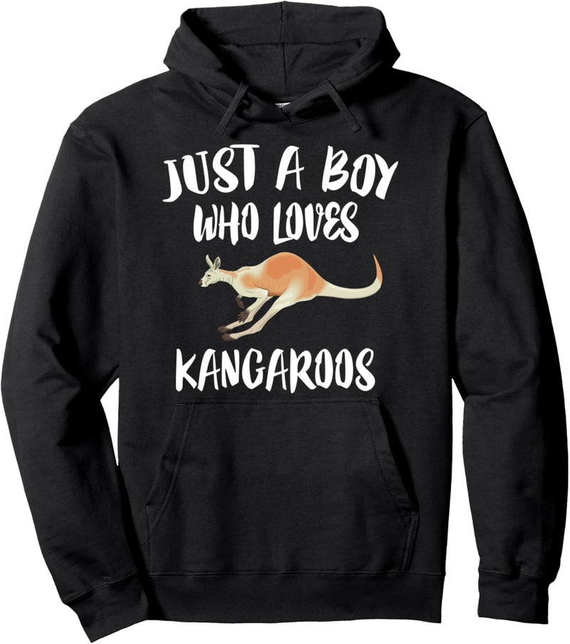 Just A Boy Who Loves Kangaroos Animal Pullover Hoodie