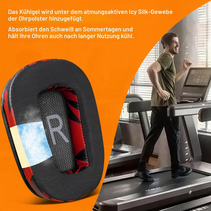 SOULWIT Kühlgel Ersatzpolster Ersatz Ohrpolster für Logitech G35 G930 G933 G933S G935 G633 G633S G63