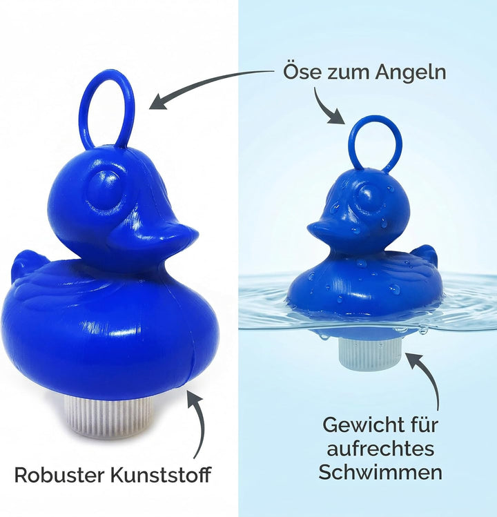 AMLI Enten Angeln | 16x bunt Entchen mit Öse & Gewicht | Entenangeln Spiel Wasser gross | Perfekt fü
