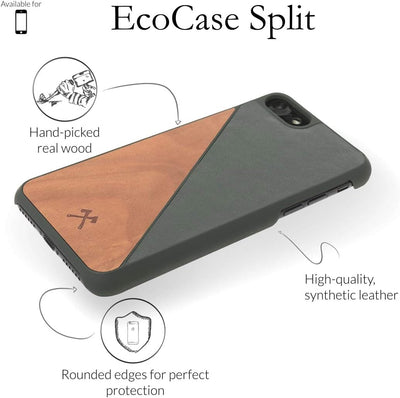 Woodcessories - Hülle kompatibel mit iPhone XS Max aus Echtholz - EcoSplit Case (Kirsch/Grün) Kirsch