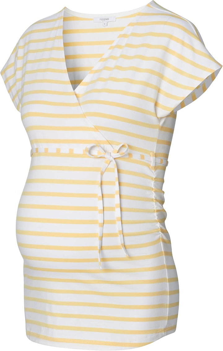 Noppies Damen Top Nursing Short Sleeve Stripe Kirby T-Shirt 36 Straw, 36 Straw