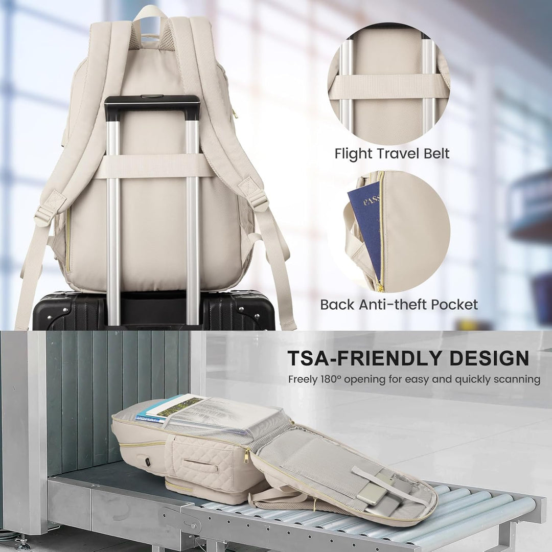RJEU Rucksack Damen Laptop Tasche 15,6 Zoll,Modern Schulranzen Rucksack Schule Teenager Mädchen,Lehr