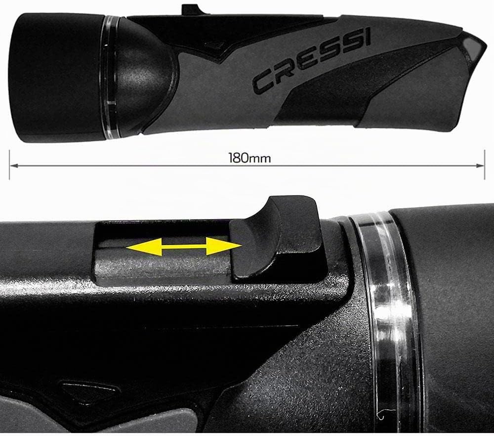 Cressi Unisex-Adult Lumia+ Torch Einheitsgrösse Schwarz/Silber, Einheitsgrösse Schwarz/Silber