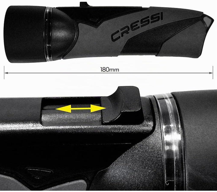 Cressi Unisex-Adult Lumia+ Torch Einheitsgrösse Schwarz/Silber, Einheitsgrösse Schwarz/Silber
