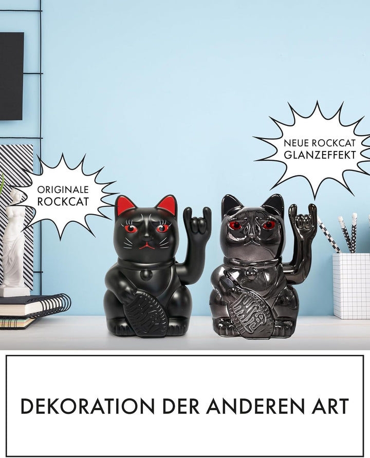 ANGRY CAT - Winkekatze Lucky CAT - rockige, winkende - Rock- japanische Winkkatze rockt - Dekoartike