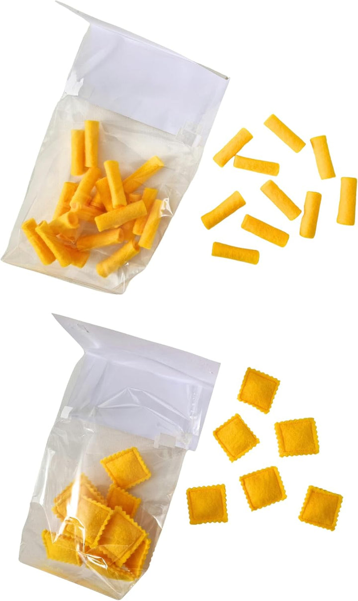 SET Filz Kinderküche Nudeln Handgemacht Filz Pasta Filz Lebensmittel Spielzeug Lebensmittel Zubehör