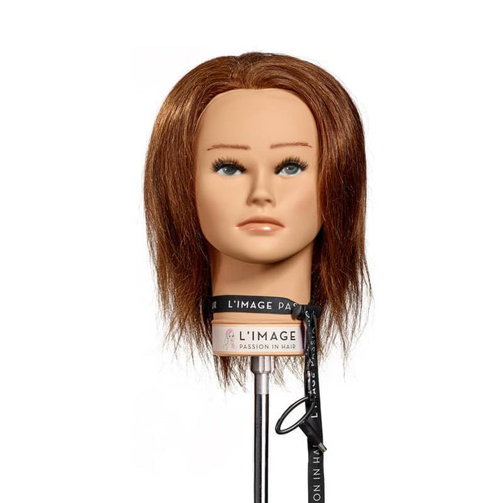 L'IMAGE Friseur-Trainingskopf Set 1 Eco Line - Base Rebecca + Top 1 (Farbtiefe 6, dunkelblond, Echth
