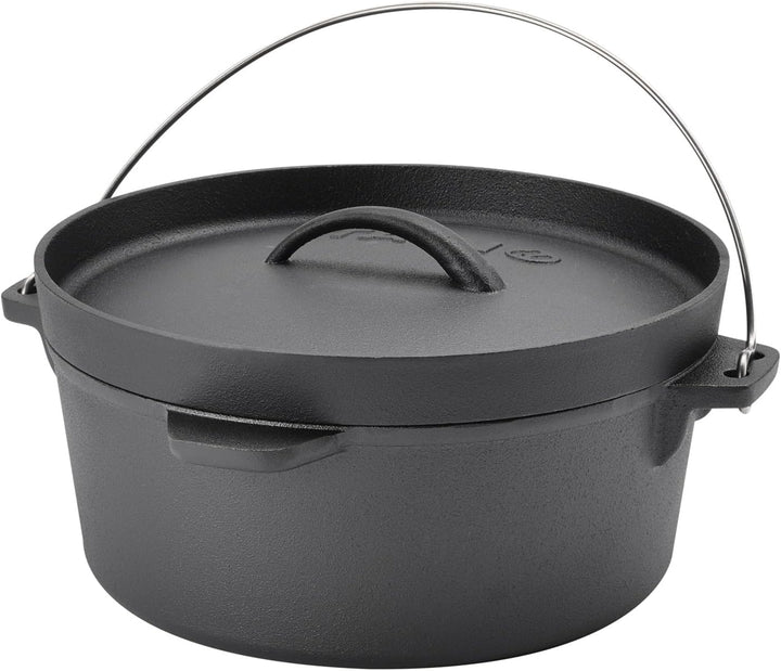 TAINO Dutch Oven Gusseisen-Topf Dopf Feuertopf Deckel-Heber Kochtopf (4 Liter)