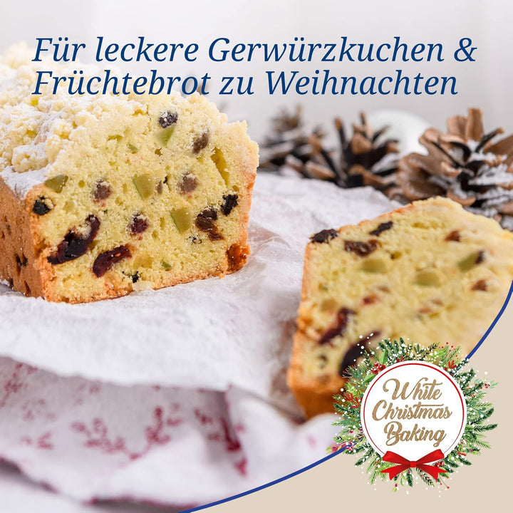 Dr. Oetker Kastenform für Brot und Kuchen – Backform White Christmas Baking – Kastenbackform mit Ant