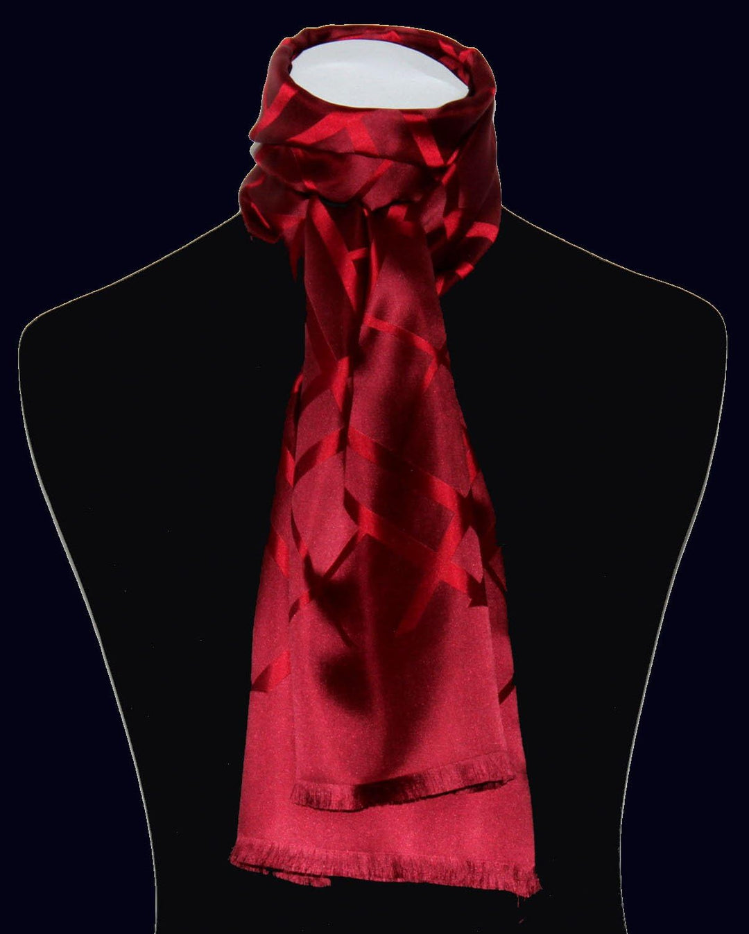 Lorenzo Cana Herren Schal aus 100% Seide aufwändig jacquard gewebter Damast Seidenschal Seidentuch T