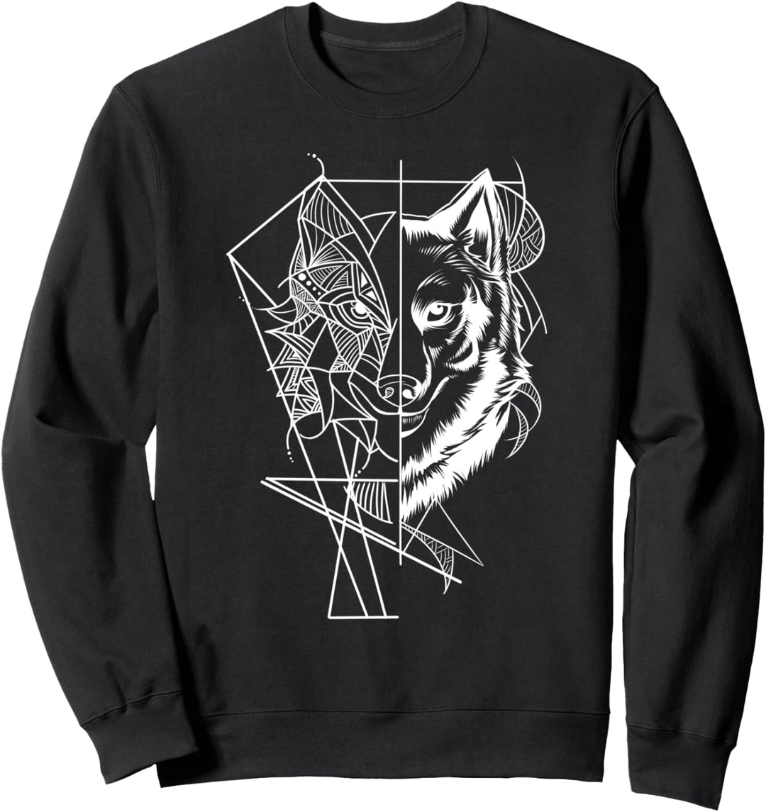Wolf Geschenkartikel Awesome Geometrischer Wolf Sweatshirt