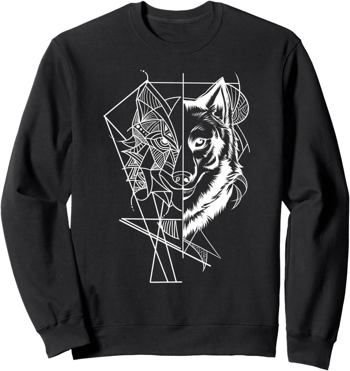 Wolf Geschenkartikel Awesome Geometrischer Wolf Sweatshirt