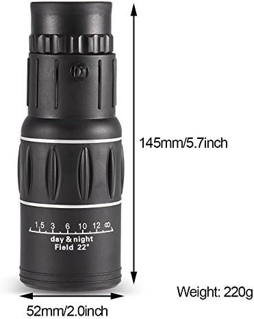 Zerone Monokular Teleskop 16X52 Wandern HD Kamera Objektiv Monocular Teleskop Zoom Wasserdicht Nebel