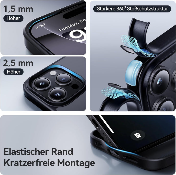 CASEKOO 9-Jahr-Klassiker für iPhone 16 Pro Hülle [TOP Militärschutz] Stossfeste Kratzfeste Schutzhül