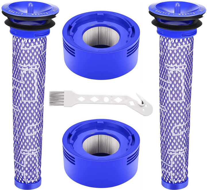 Ersatzfilter-Set für Staubsauger Dyson V7, V8 Animal Absolute Motorhead, 2 HEPA Nachfilter und 2 Vor