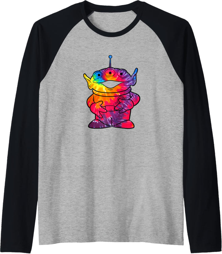 Disney Pixar Toy Story Tie-Dye Alien Portrait Raglan