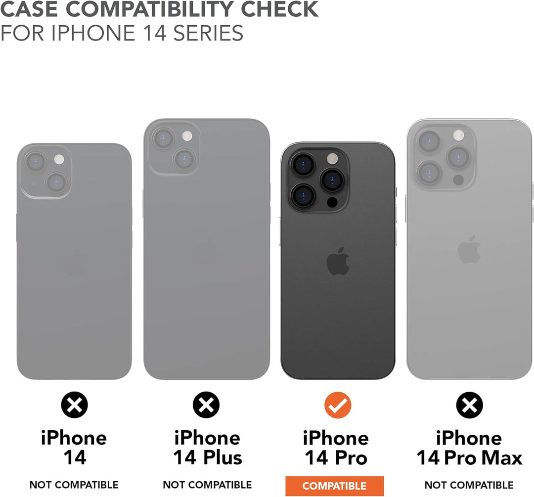 Rokform - iPhone 14 Pro Hülle, Crystal Series, magnetisch + MagSafe kompatibel, klare Apple Hülle, i