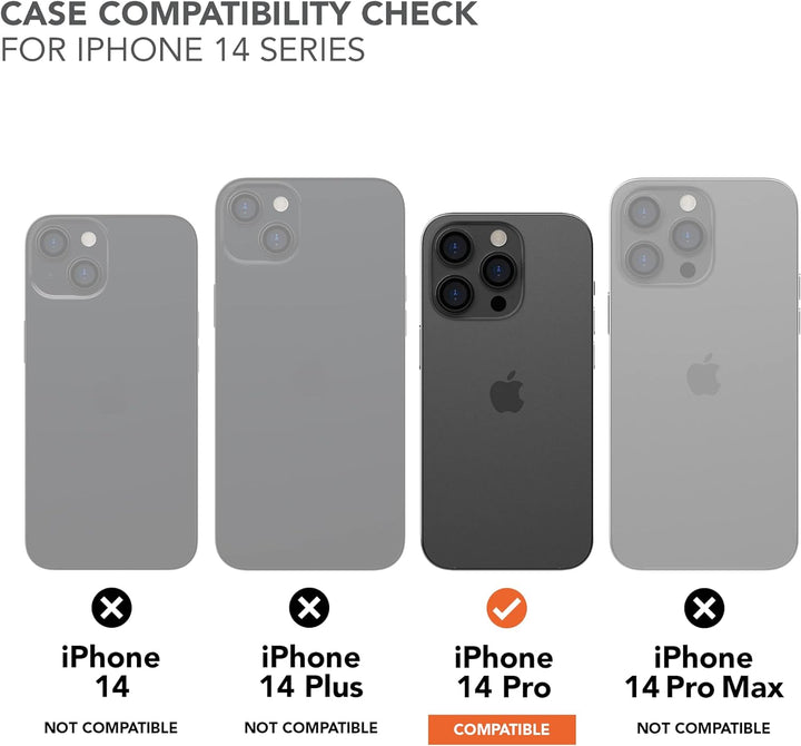 Rokform - iPhone 14 Pro Hülle, Crystal Series, magnetisch + MagSafe kompatibel, klare Apple Hülle, i