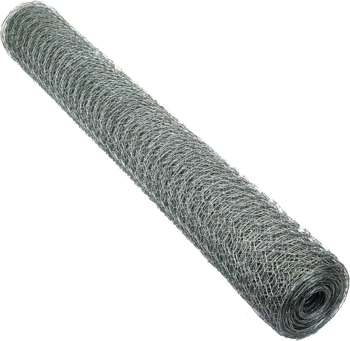 Garmix Sechseckgeflecht Kaninchendraht Verzinkt 25mm (150cm, 50m), 150cm, 50m
