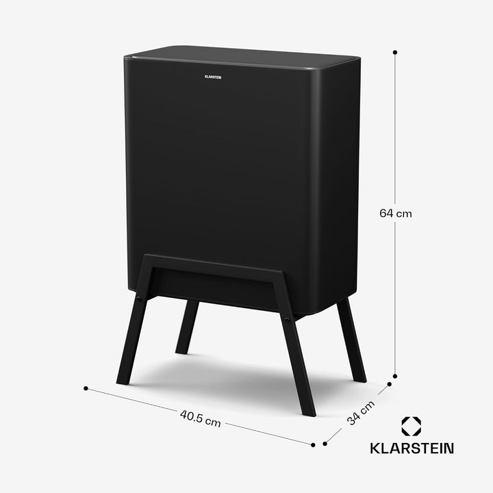 Klarstein Yuma Mülleimer - 30L Abfalleimer mit Geruchsfilter, Druckknopf, Herausnehmbarer Inneneimer