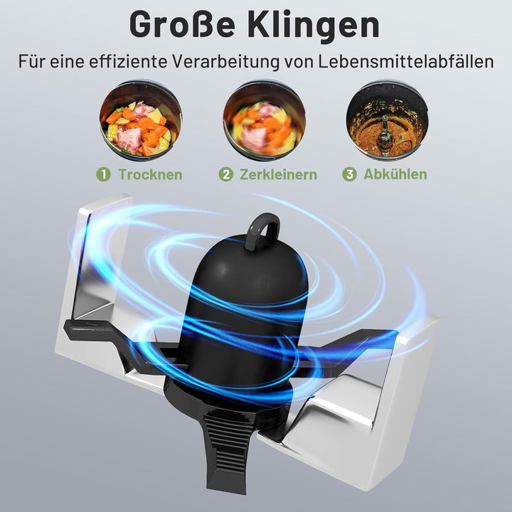 COSTWAY 4 L Elektrischer Komposter, Küchenkomposter mit Deckel, 2 Aktivkohlefilterbox & LED-Anzeige,