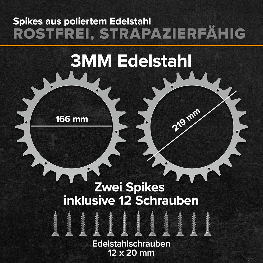 PREMIUM EDELSTAHL Spikes Rasenroboter Mähroboter Traktionsverbesserung Worx Landroid S und M Modelle