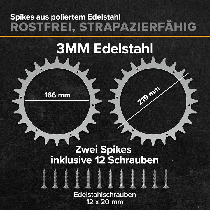 PREMIUM EDELSTAHL Spikes Rasenroboter Mähroboter Traktionsverbesserung Worx Landroid S und M Modelle