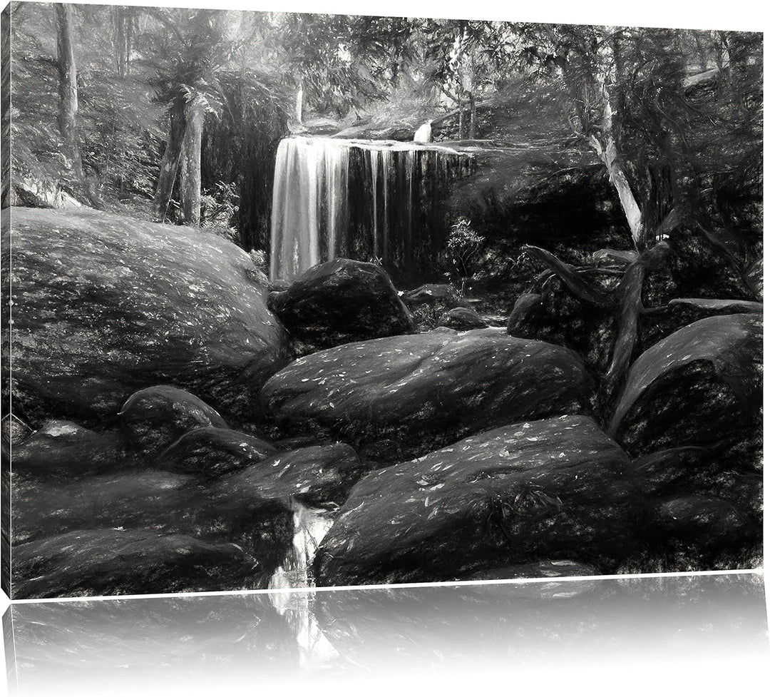 Pixxprint Regenwald in Thailand / 100x70cm Leinwandbild bespannt auf Holzrahmen/Wandbild Kunstdruck