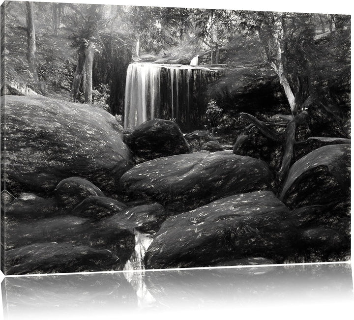 Pixxprint Regenwald in Thailand / 100x70cm Leinwandbild bespannt auf Holzrahmen/Wandbild Kunstdruck