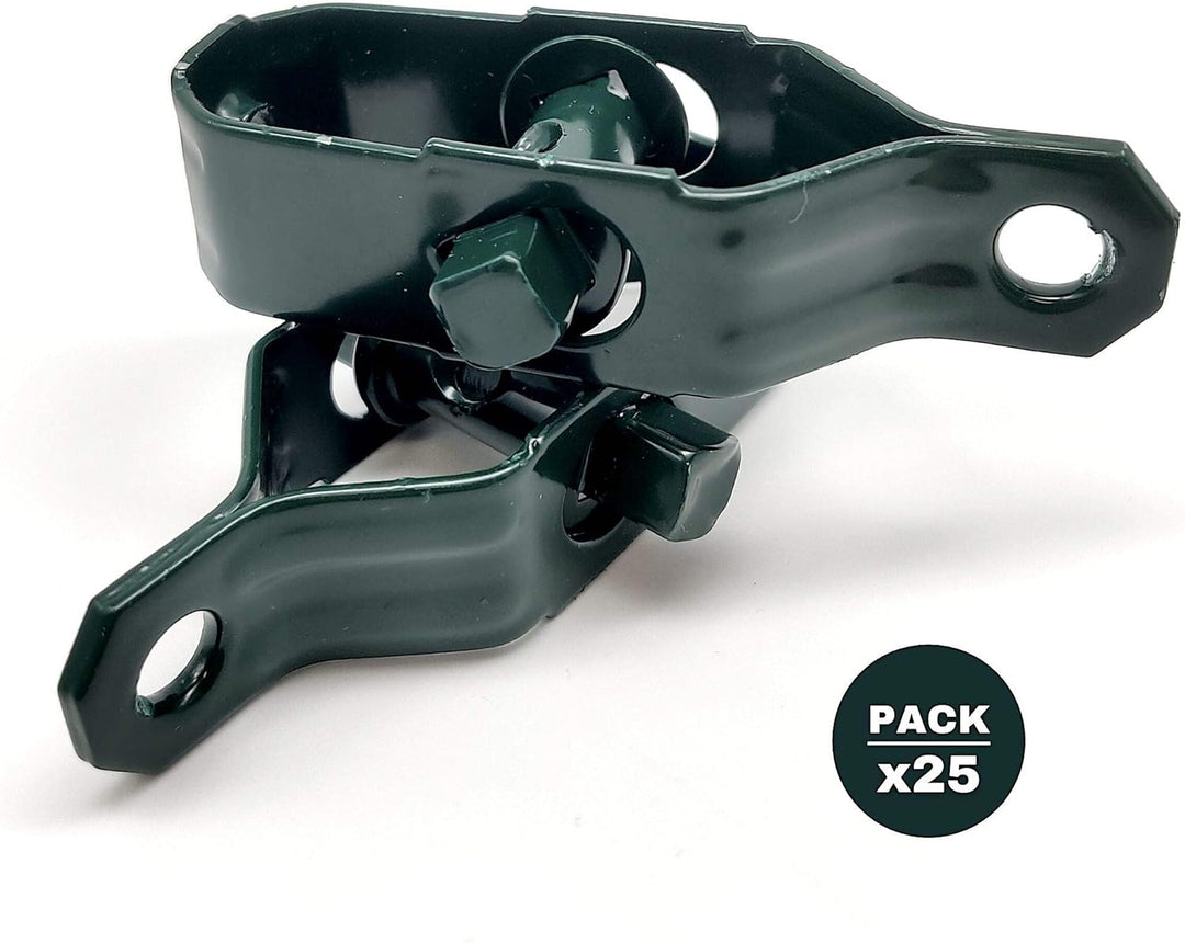 DOJA Industrial | Drahtspanner aus verzinkt Stahl | PACK 25 | Grün | Spanner für Spanndraht, Maschen