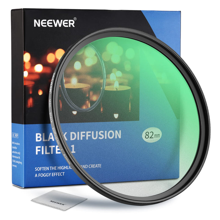 NEEWER 82mm Black Diffusion 1 Filter Schwarze Diffusion Träumerischer Kinoeffekt Ultradünner Kamerao