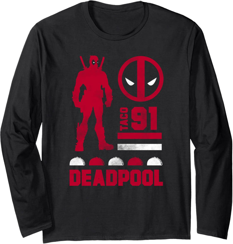 Marvel Deadpool Taco 91 Langarmshirt