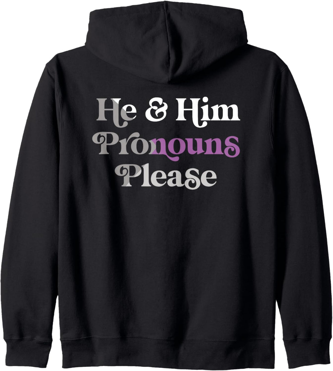 He & Him Pronouns Please Demisexual LGBTQIA Retro Pride Flag Kapuzenjacke