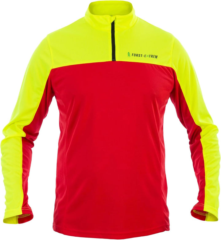 Forst-Extrem Beginner 2.0 Funktionsshirt Shirt für die Forstarbeit Langarm Rot-gelb M, Langarm Rot-g