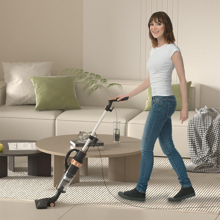 Staubsauger mit Kabel, Besen- und Handstaubsauger 2 in 1, Staubsauger ohne Beutel, HEPA-Filter, ECO-
