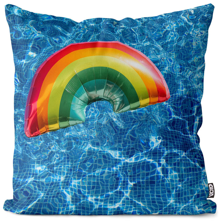 VOID Regenbogen Schwimmbad Kissenbezug Kissenhülle Polyester wasserfest Outdoor Indoor, Kissen Gröss