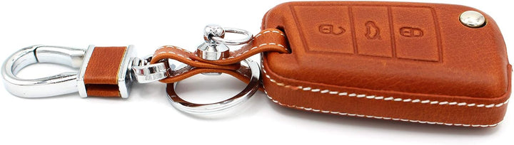 Leder Schlüssel Hülle VB -Finest Folia (Hellbraun), Hellbraun