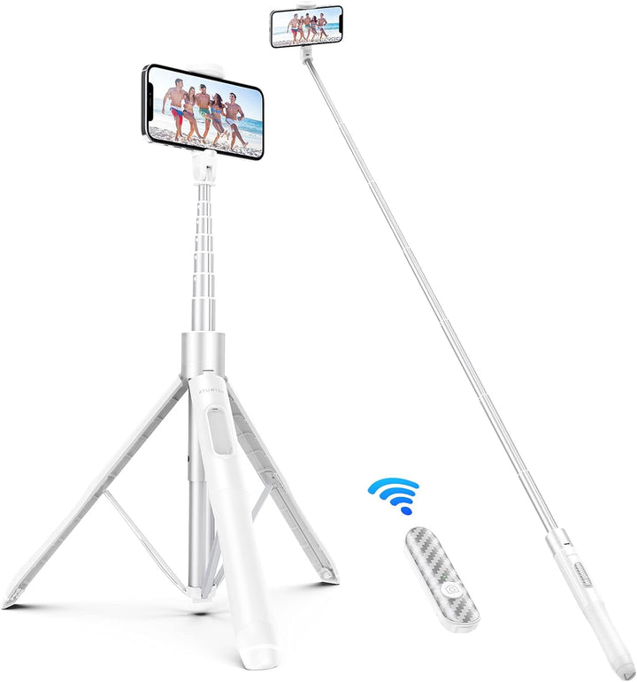 ATUMTEK 150CM Selfie Stick, TikTok Selfie-Stick mit Hochbelastbarem Aluminium und Rutschfesten Handy