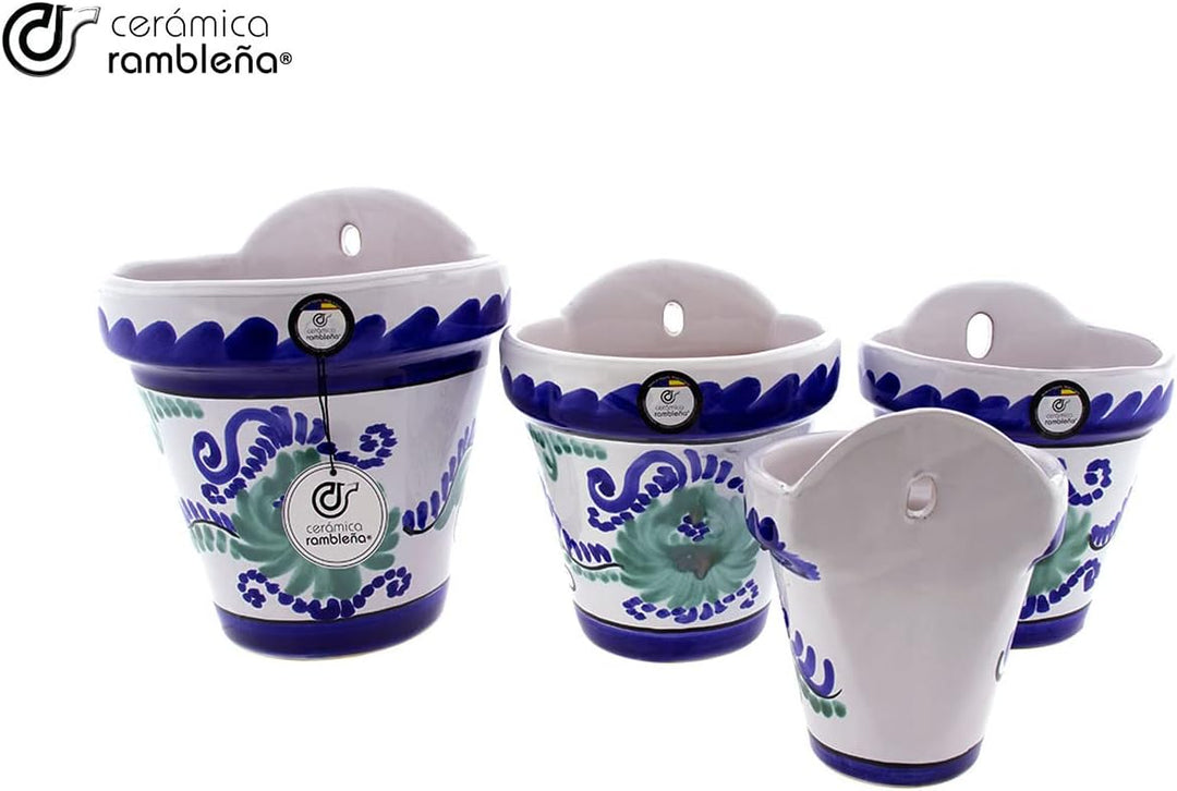 CERÁMICA RAMBLEÑA | Pileta Hanging Planter | Hängendes Pflanzgefäss aus Ton | Grenadianisches dekori