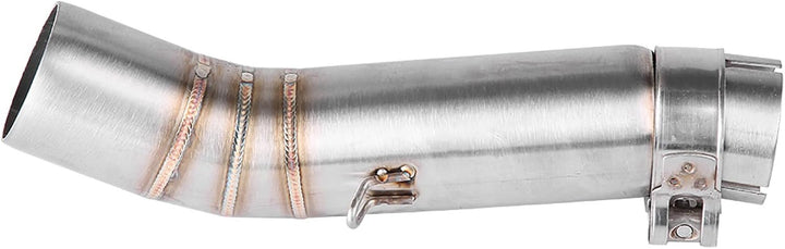 Jadeshay 51mm Auspuff Mittelrohr, Motorrad Slip-on Auspuff Mittleres Edelstahl Auspuffrohr Schalldäm