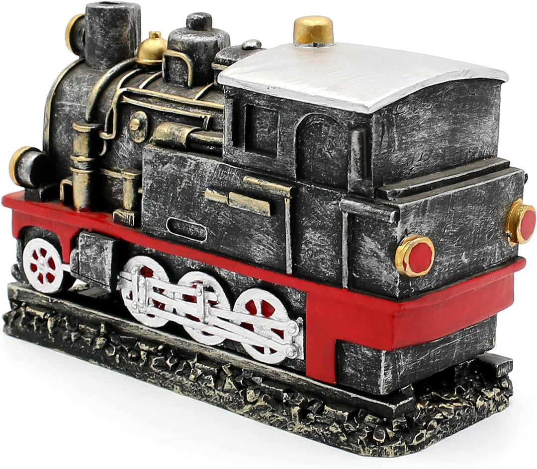 Dekohelden24 Räucher - Lokomotive in künstlich gealterter Optik, Höhe 11 cm Breite 6,5 cm Länge 16 c