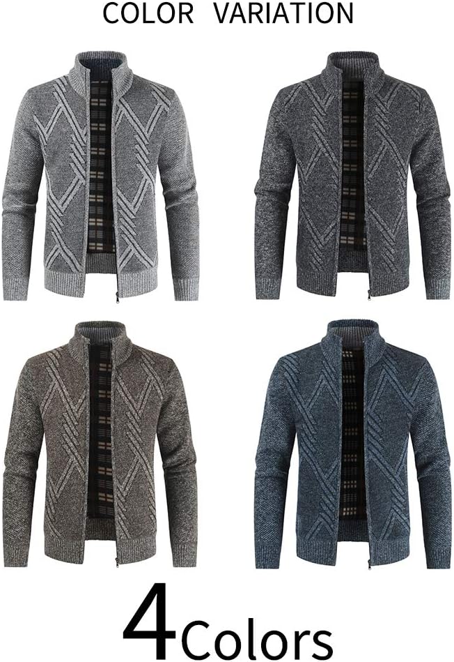 Sliktaa Herren Strickjacke Festival Cardigan Warm Trachtenjacke Mode Schlichter Pullover Langarm Swe