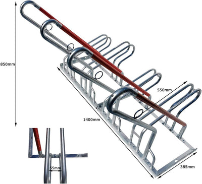 4er Fahrradständer Reihenparker Anlehnparker Anlehnbügel B-Ware mit Diebstahlsicherung 4er Stellplat