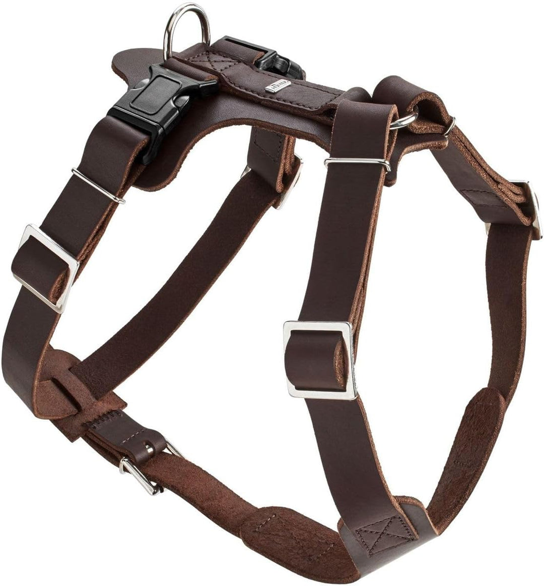 HUNTER Aalborg Hundegeschirr, Leder, XS, Dunkelbraun dunkelbraun XS, dunkelbraun XS